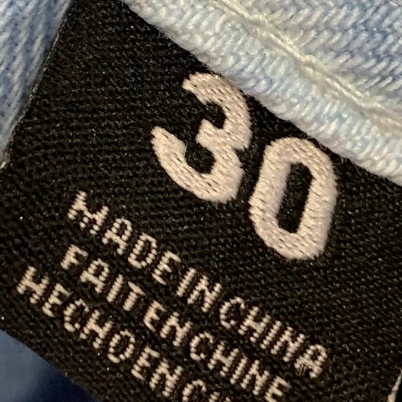 Unique Mens Embellish Tie Dye Jeans Distressed Ripped 30 Cotton Spandex Blue - Picture 3 of 16